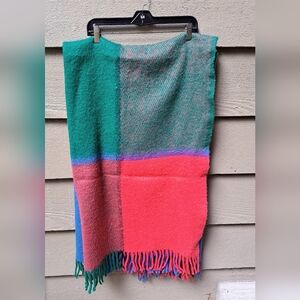 Vintage KLIPPAN 100% Wool Plaid Blanket - SWEDEN  52" x 61"